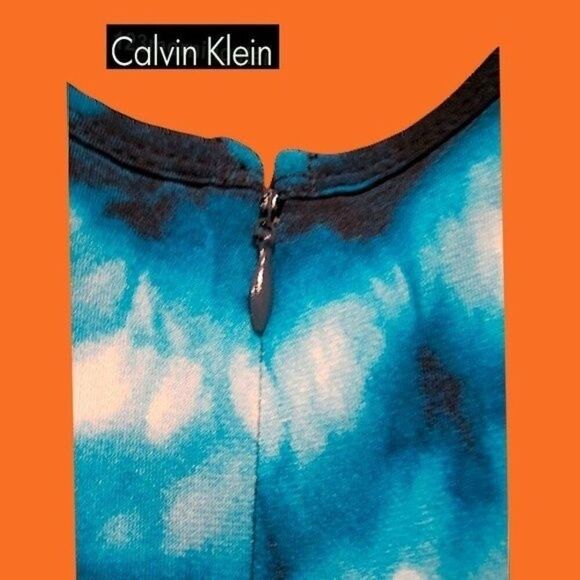 Calvin Klein NWOT ADRITC BLU Tie Dye Drawstring Jumpsuit 12 - Picture 9 of 11